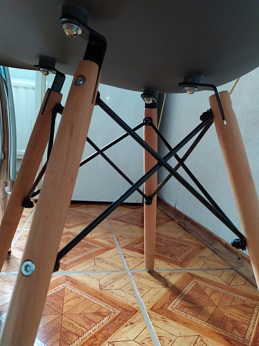 Пластиковый стул Eames PC-015 серо-голубой / дерево фото покупателя 500