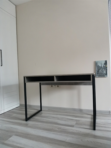 Письменный стол Леон Лофт черный матовый / дуб вотан фото покупателя 66