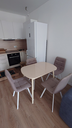 Стул на металлокаркасе Чилли черный / зеленый фото покупателя 374