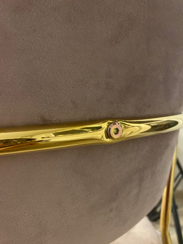 Стул на металлокаркасе Kamelia зеленый / золото фото покупателя 43