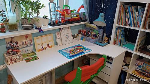 Письменный стол СПм-25 правый белый  - Уцененный экземпляр фото покупателя 8