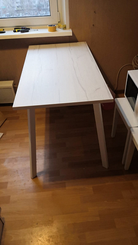 Стол Тринити Лофт 120 32 мм бетон / черный матовый фото покупателя 32