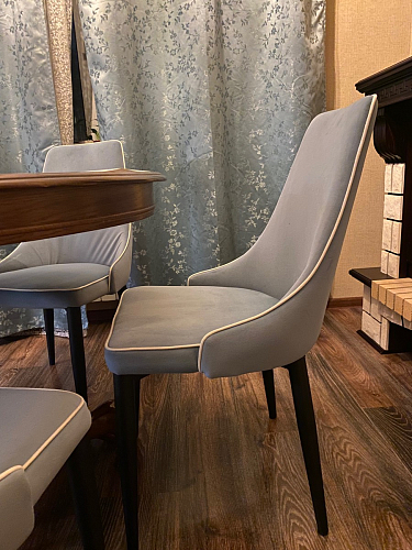 Стул на металлокаркасе Kora beige / black фото покупателя 315