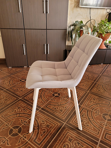 Стул на металлокаркасе Челси морская волна / черный фото покупателя 4