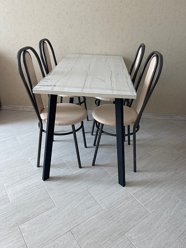 Деревянный стол Барон О 200 х 90 белая пленка шагрень / белый фото покупателя 38