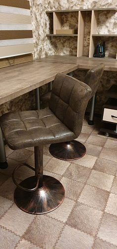 Барный стул Paskal коричневый / хром фото покупателя 4