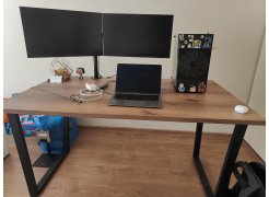 Стол Лота Лофт 140 25 мм черный матовый / бетон фото покупателя 822