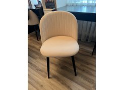 Стул на металлокаркасе Gabi 1 бежевый / черный с серебряными наконечниками фото покупателя 458