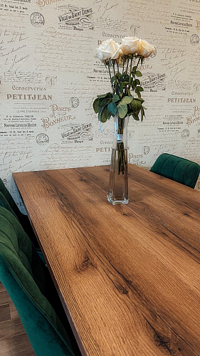 Стол Лота Лофт 120 25 мм дуб делано темный / черный матовый фото покупателя 437