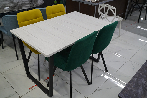 Деревянный стол Лота Лофт 120x75 дуб крафт табачный / черный матовый из шоурума 1