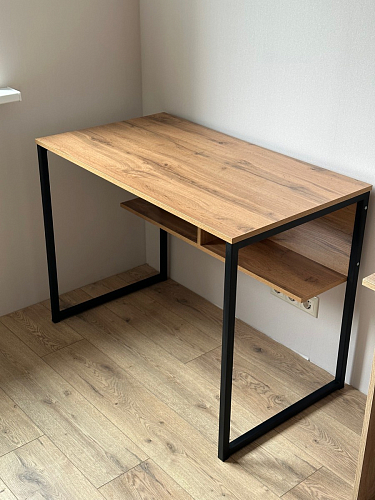 Письменный стол Клер Лофт дуб делано светлый / белый матовый фото покупателя 27