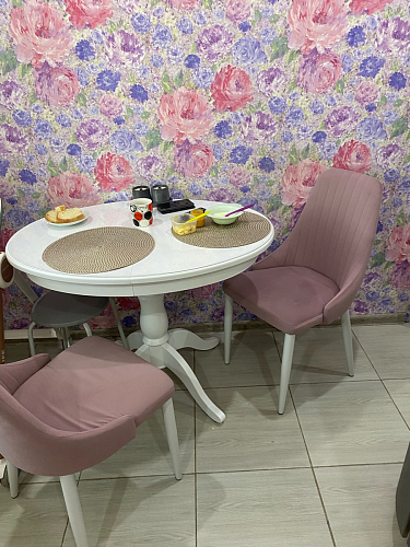 Стул на металлокаркасе Kora light blue / white фото покупателя 456