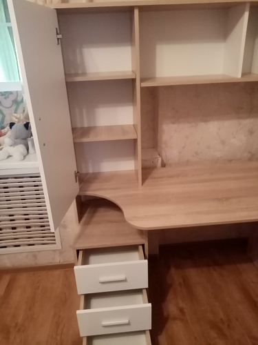 Компьютерный стол КСТ-16 левый дуб сонома / белый фото покупателя 65