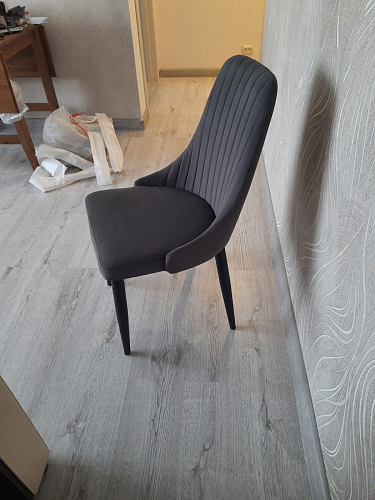 Стул на металлокаркасе Kora dark gray / black фото покупателя 239