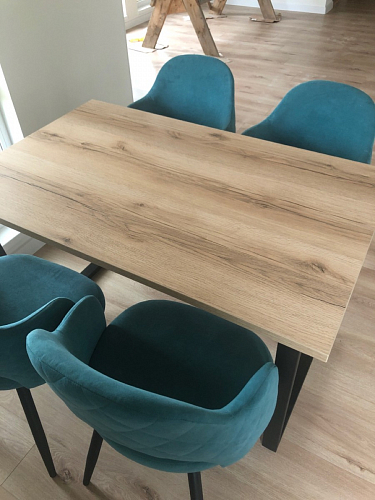 Стол Лота Лофт 120 32 мм бетон / черный матовый фото покупателя 117