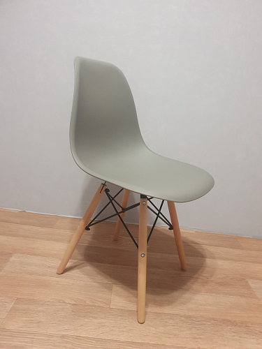 Пластиковый стул Eames PC-015 серо-голубой / дерево фото покупателя 89