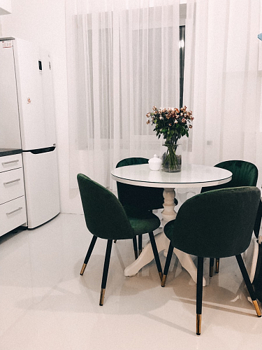 Стул на металлокаркасе Gabi 1 light purple / black / gold фото покупателя 7