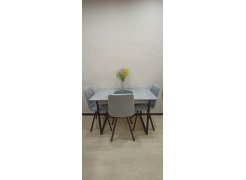 Стул на металлокаркасе Чилли синяя ткань / белый фото покупателя 630