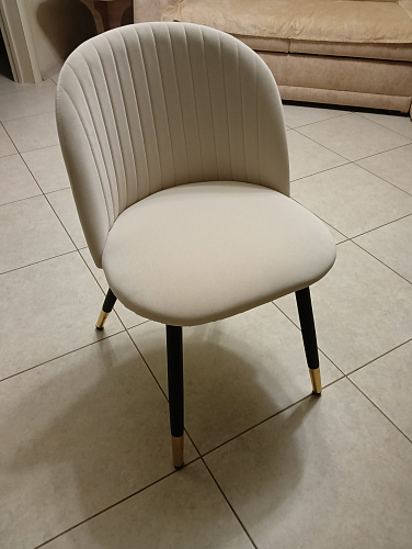 Стул на металлокаркасе Gabi 1 light blue / black / gold фото покупателя 843