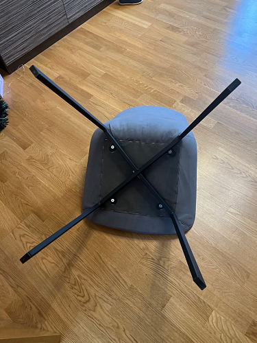 Стул на металлокаркасе Челси морская волна / черный фото покупателя 22