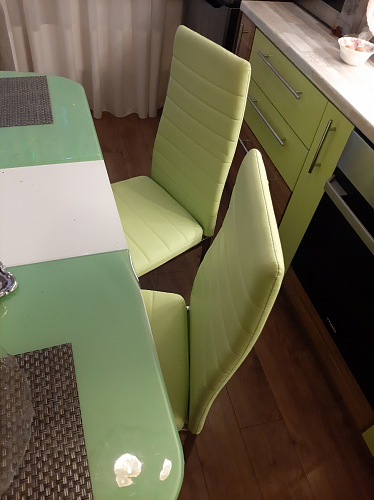 Стул на металлокаркасе DC2-001 искусственная кожа белый / белый фото покупателя 18