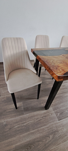 Стул на металлокаркасе Kora beige / black фото покупателя 396