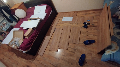 Письменный стол Комфорт 12.71 дуб золотой craft / белая аляска фото покупателя 111