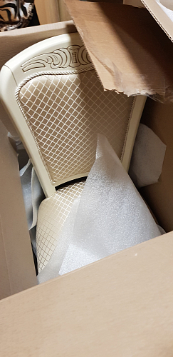 Кресло Клето патина золото / ромб фото покупателя 13