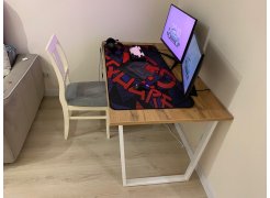 Стол Лота Лофт 140 25 мм черный матовый / бетон фото покупателя 480