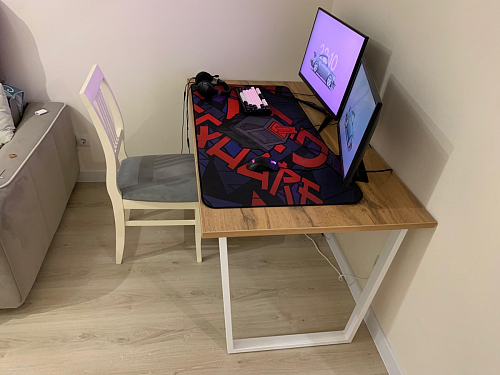 Стол Лота Лофт 140 25 мм черный матовый / бетон фото покупателя 480