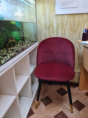 Стул на металлокаркасе Gabi 1 light purple / black / gold фото покупателя 277