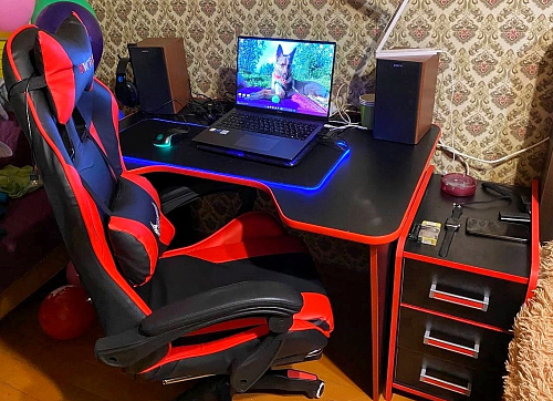 Тумба Ханна черная / красная - Уцененный экземпляр фото покупателя 30