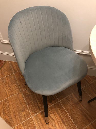 Стул на металлокаркасе Gabi 1 light blue / black / gold фото покупателя 690