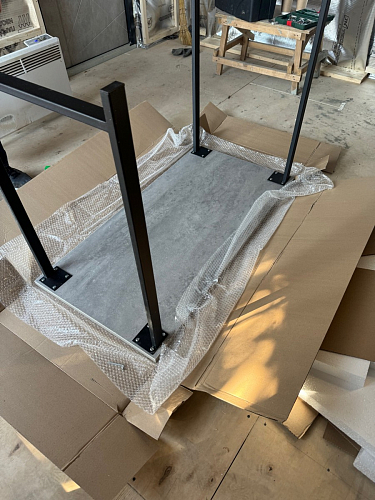 Барная стойка Дилан Лофт 120х40х90 бетон светлый фото покупателя 171