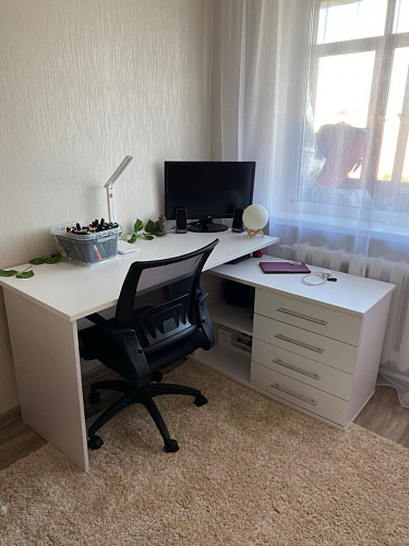 Компьютерный стол КСТ-109П правый дуб сонома / белый фото покупателя 72