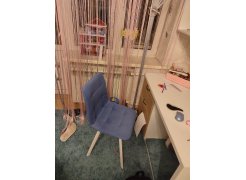 Стул на металлокаркасе Чилли синяя ткань / белый фото покупателя 270