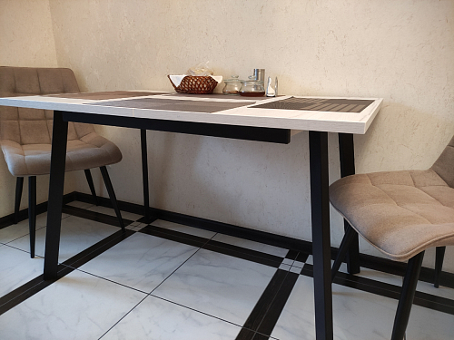 Стол раскладной Колон Лофт 120 32 мм дуб галифакс табако / черный матовый фото покупателя 148