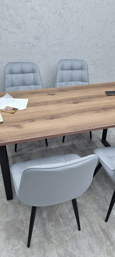 Деревянный стол Лота Лофт 120х75 белый матовый / дуб крафт золотой фото покупателя 72