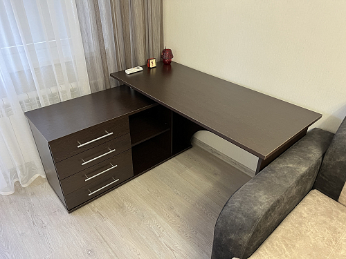 Компьютерный стол КСТ-109П правый дуб сонома / белый фото покупателя 117