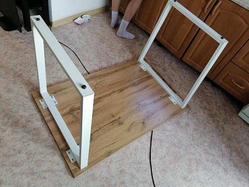 Деревянный стол Лота Лофт 140х80 черный матовый / бетон светлый фото покупателя 47