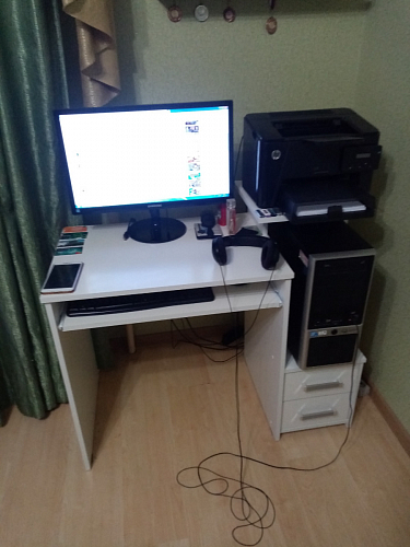 Компьютерный стол Джаз-24 левый дуб молочный фото покупателя 150