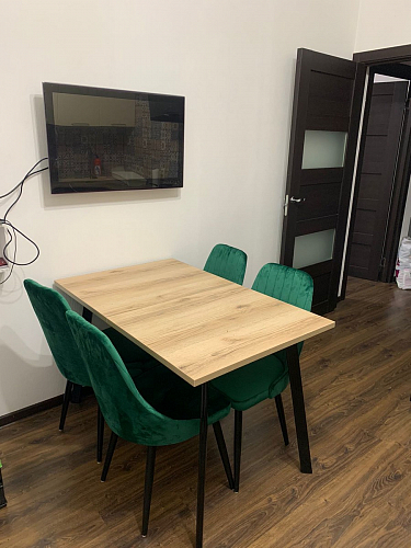 Стол раскладной Колон Лофт 120 32 мм дуб галифакс табако / черный матовый фото покупателя 103