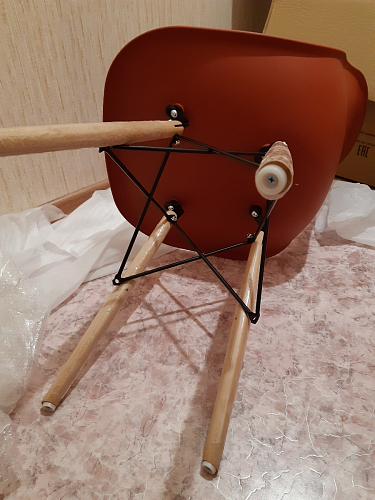 Пластиковый стул Eames PC-015 желтый фото покупателя 156