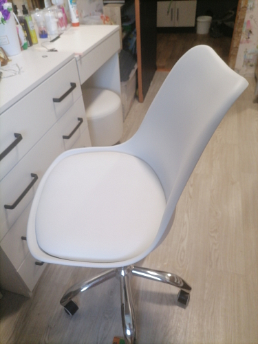 Компьютерное кресло Kolin с подушкой clear / white фото покупателя 244