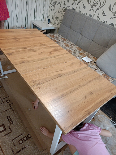 Деревянный стол Лота Лофт 140х80 черный матовый / бетон светлый фото покупателя 452