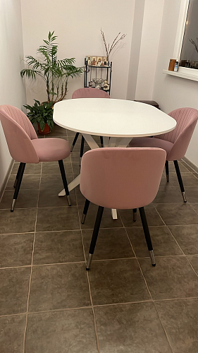 Стул на металлокаркасе Gabi 1 light purple / black фото покупателя 191