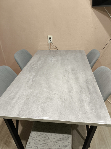 Стол раскладной Лота Лофт 120 25 мм юта / черный матовый фото покупателя 512