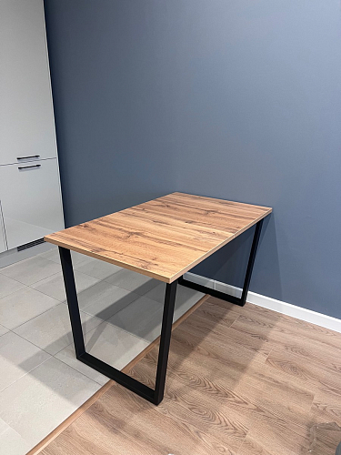 Стол Лота Лофт 140 25 мм черный матовый / дуб вотан фото покупателя 726