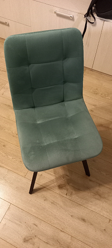 Стул на металлокаркасе Чилли К светло-серый велюр / черный каркас фото покупателя 1157