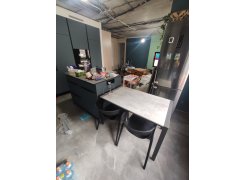 Стол Центавр 120(160)х70х75 файерстоун / черный матовый фото покупателя 24